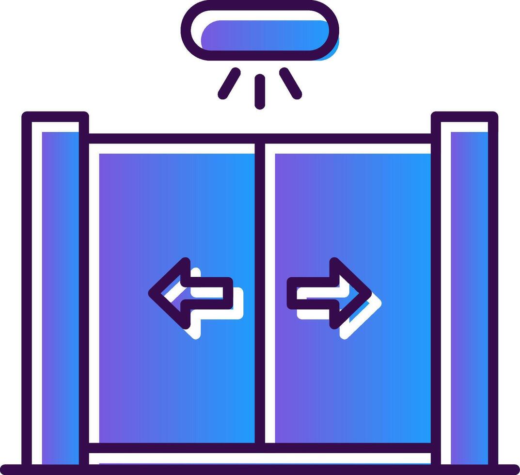 gleiten Tür Gradient gefüllt Symbol vektor