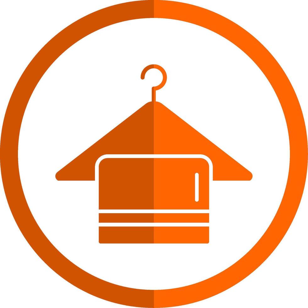 Handtuch Aufhänger Glyphe Orange Kreis Symbol vektor
