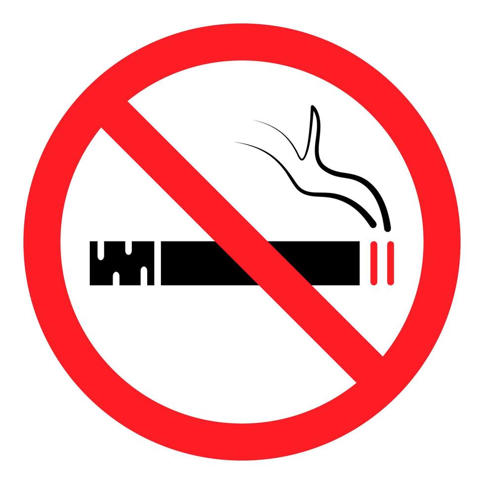 ingen rökning. sluta röka, underteckna. förbjuden symbol. symbol för hotellservice. ingen rökning ikon vektor
