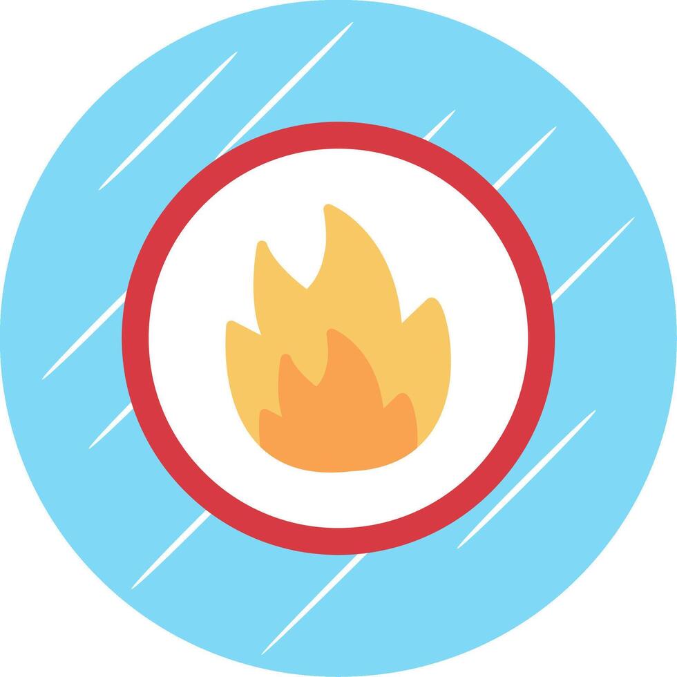 Feuer eben Blau Kreis Symbol vektor