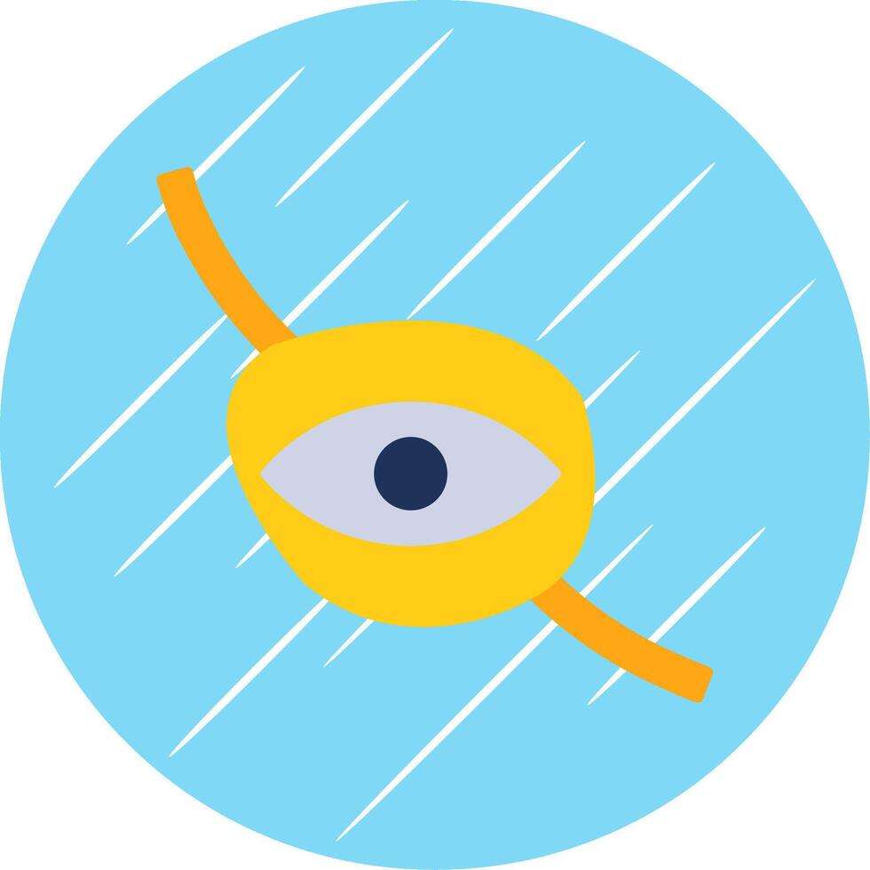 Augenklappe eben Blau Kreis Symbol vektor