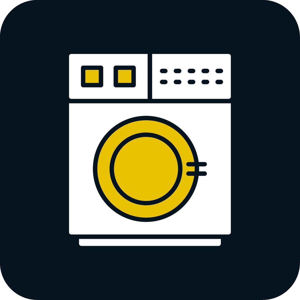 tvättmaskin glyf två färg ikon vektor