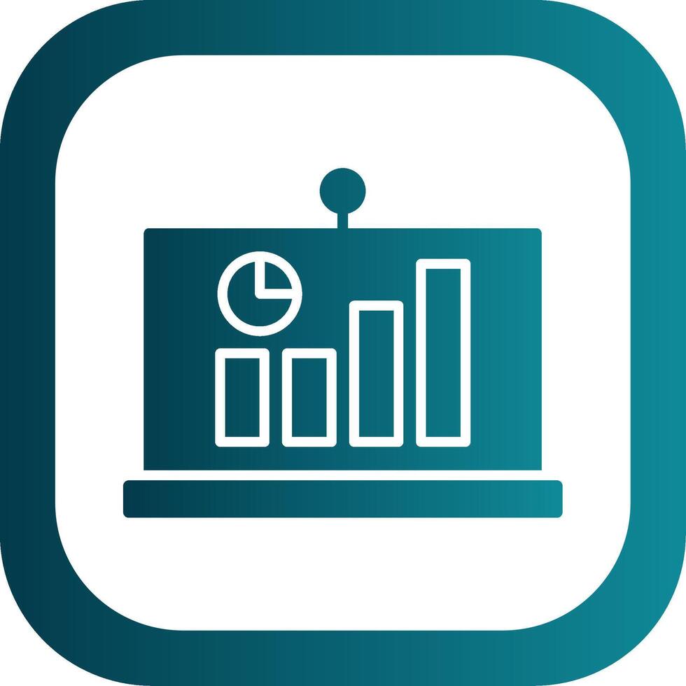 Statistiken Glyphe Gradient runden Ecke Symbol vektor