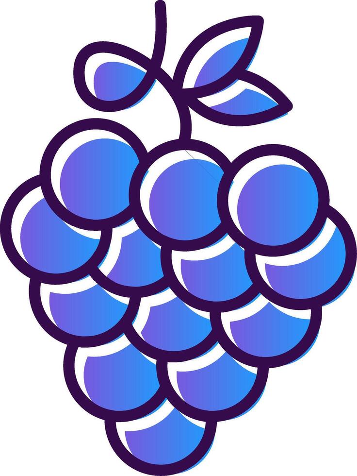 zinfandel Trauben Gradient gefüllt Symbol vektor