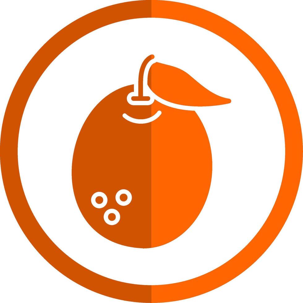 Pampelmuse Glyphe Orange Kreis Symbol vektor