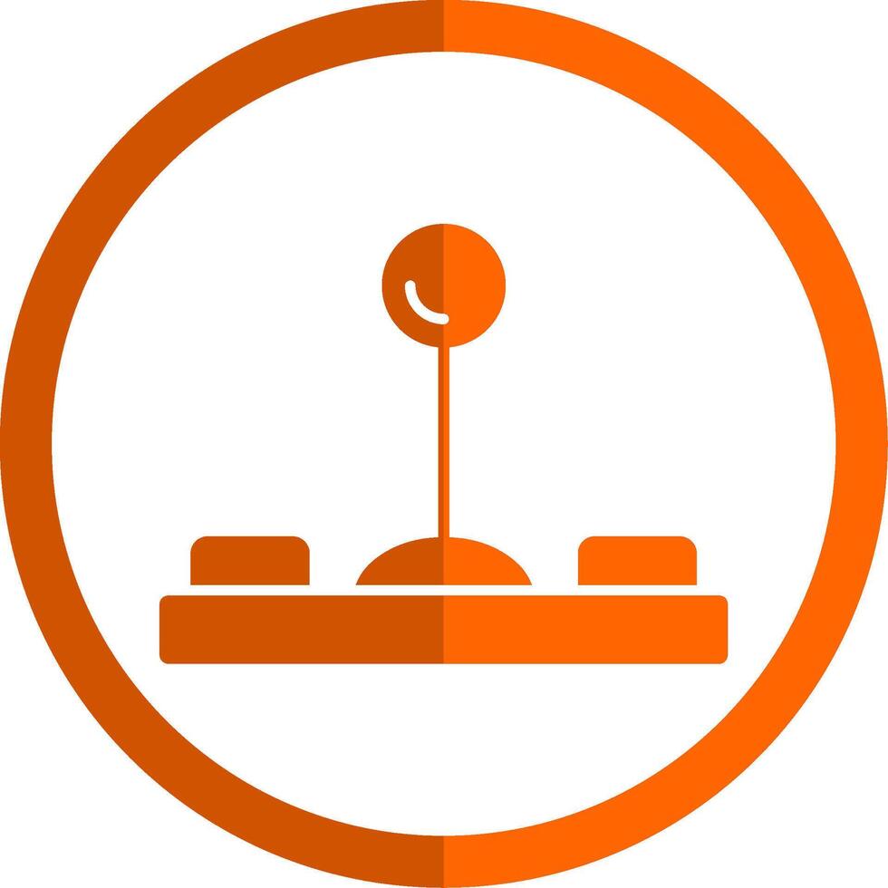 Joystick Glyphe Orange Kreis Symbol vektor