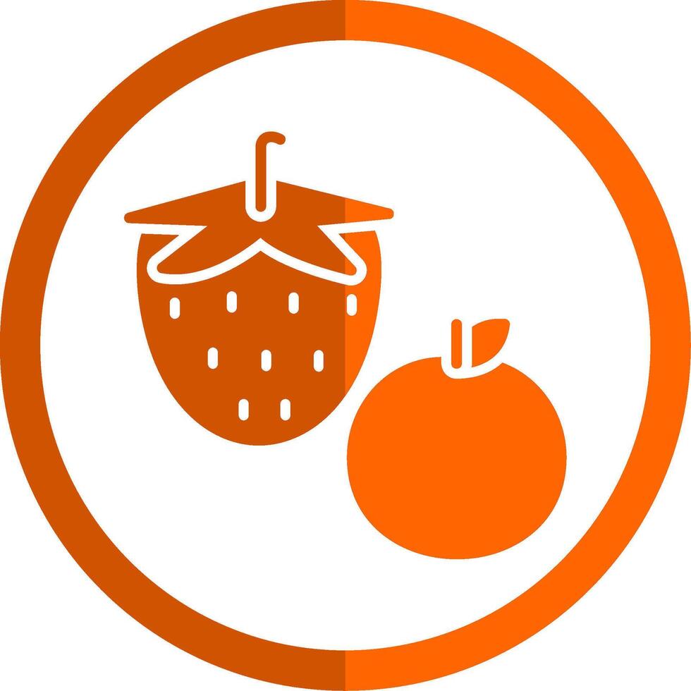 Obst Glyphe Orange Kreis Symbol vektor
