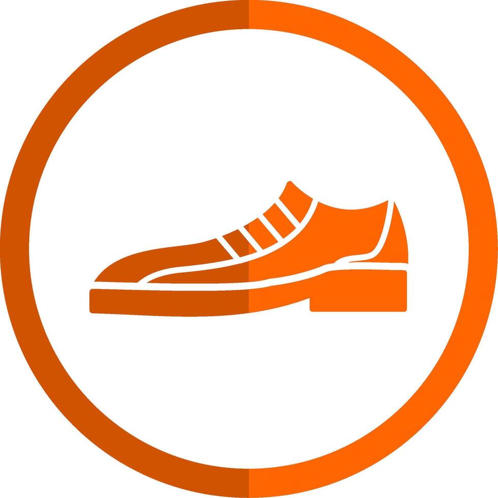 formal Schuhe Glyphe Orange Kreis Symbol vektor