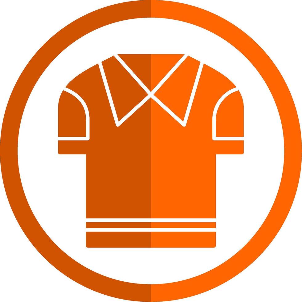 beiläufig Hemd Glyphe Orange Kreis Symbol vektor