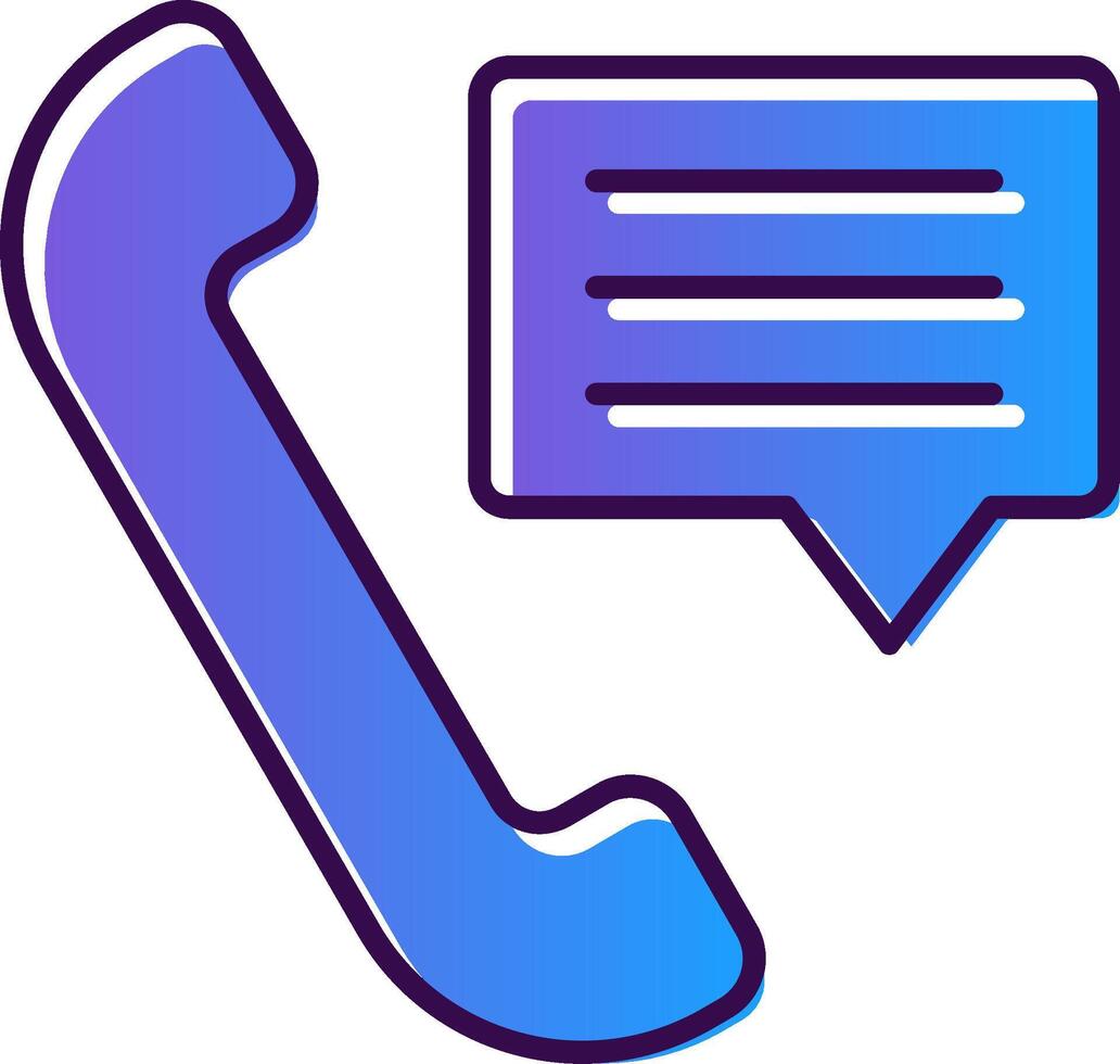 Hotline Gradient gefüllt Symbol vektor