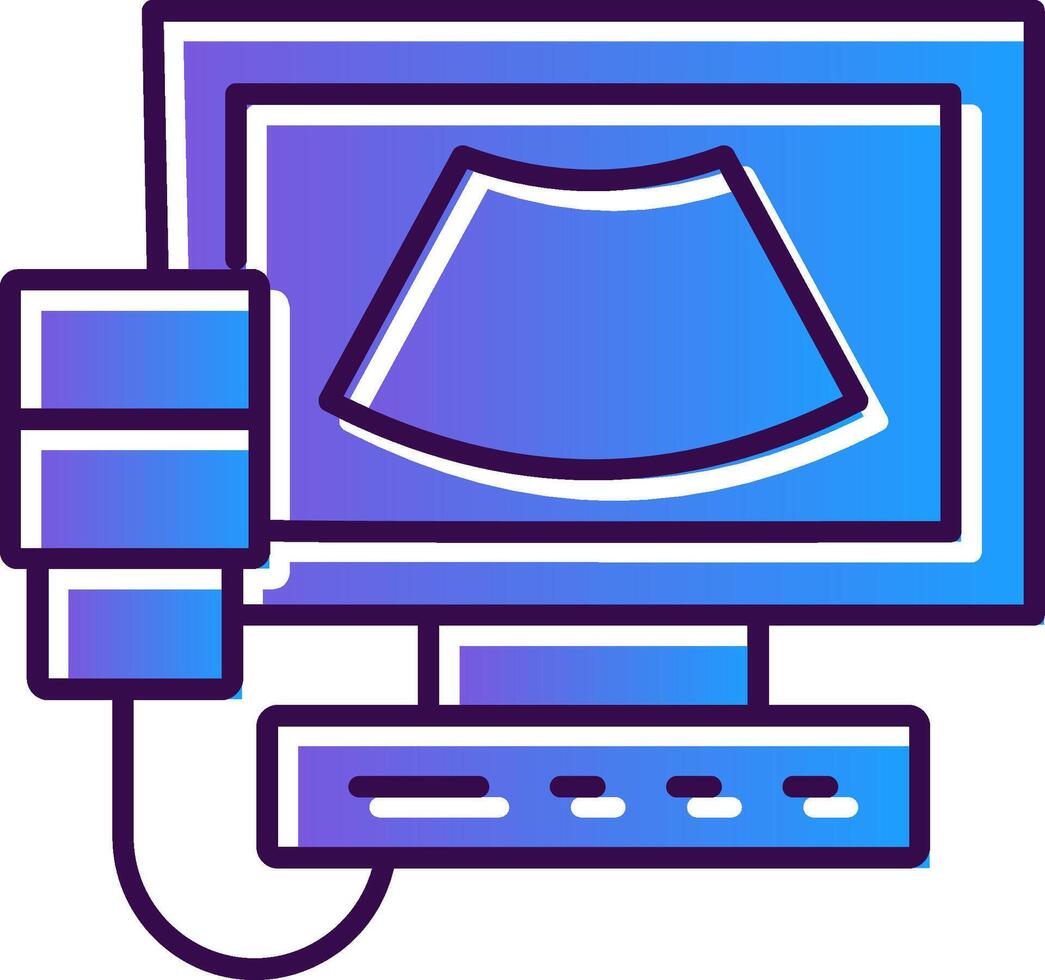 Ultraschall Gradient gefüllt Symbol vektor