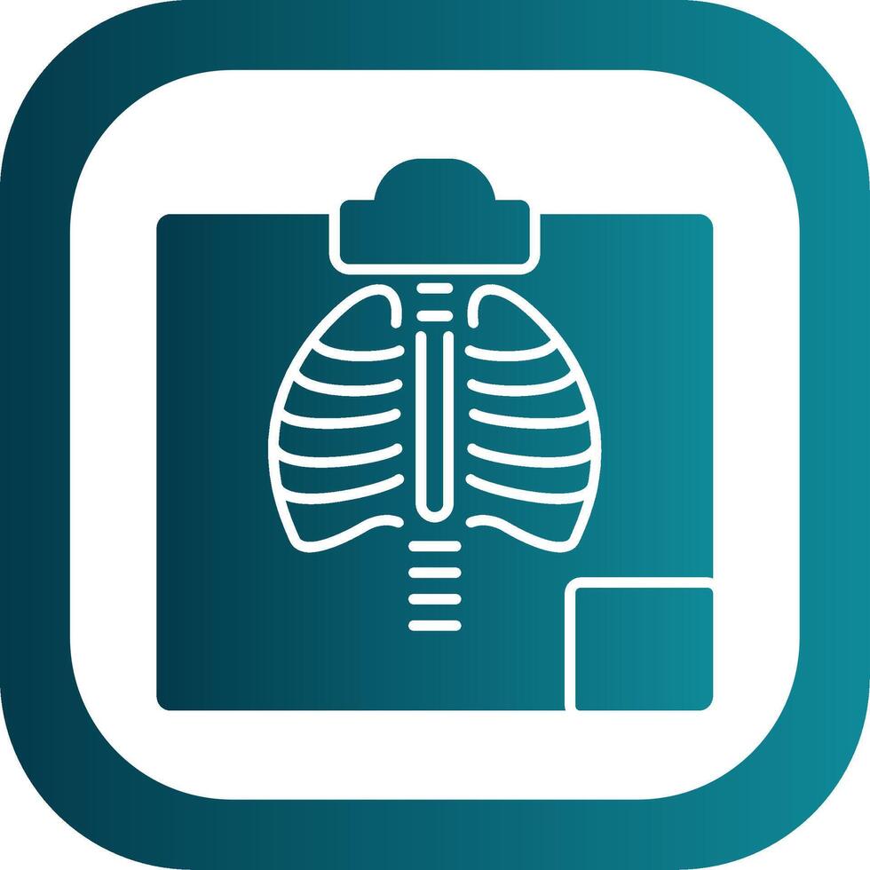 Radiologie Glyphe Gradient runden Ecke Symbol vektor