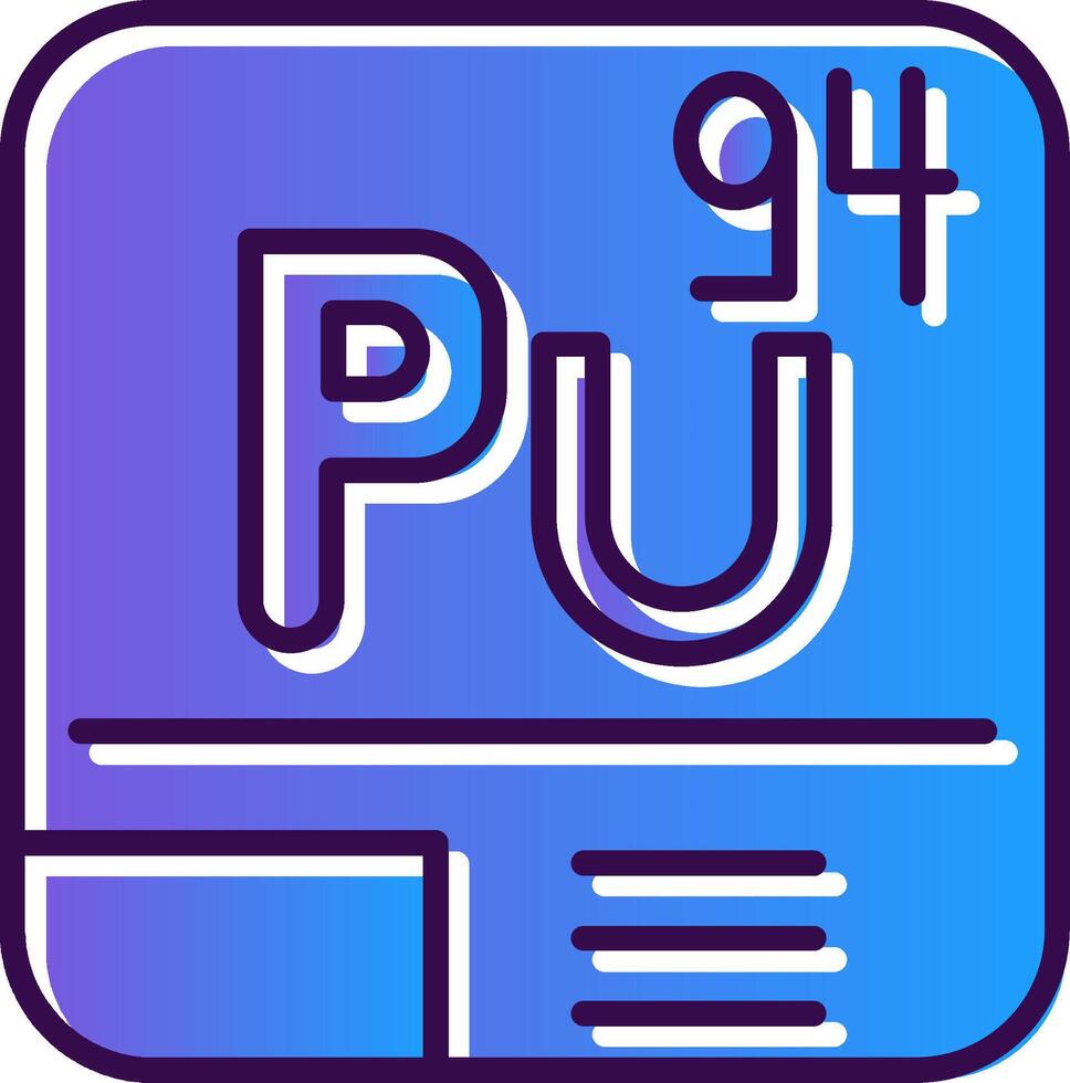 Plutonium Gradient gefüllt Symbol vektor