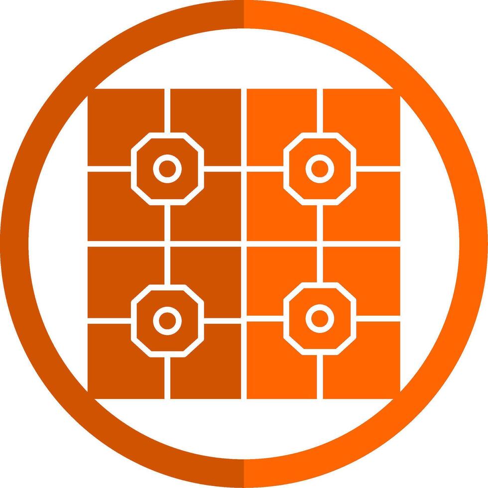 golv plattor glyf orange cirkel ikon vektor