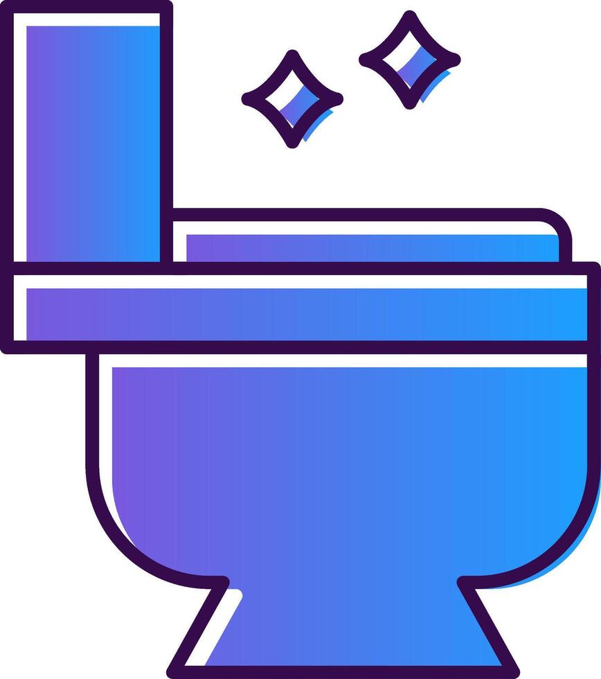 toalett lutning fylld ikon vektor