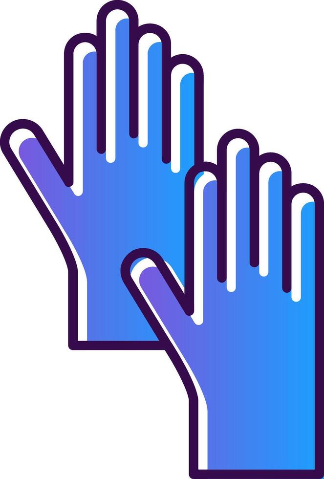 Reinigung Handschuhe Gradient gefüllt Symbol vektor