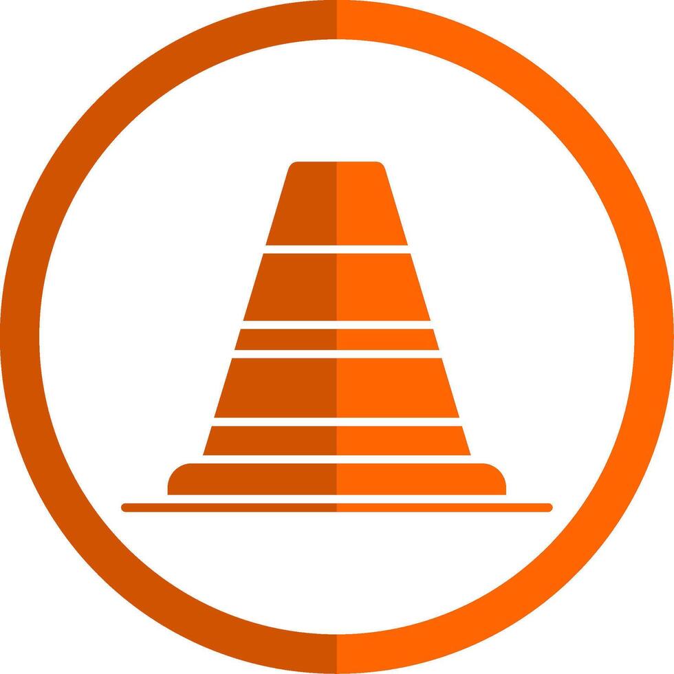 Zapfen Signal Glyphe Orange Kreis Symbol vektor