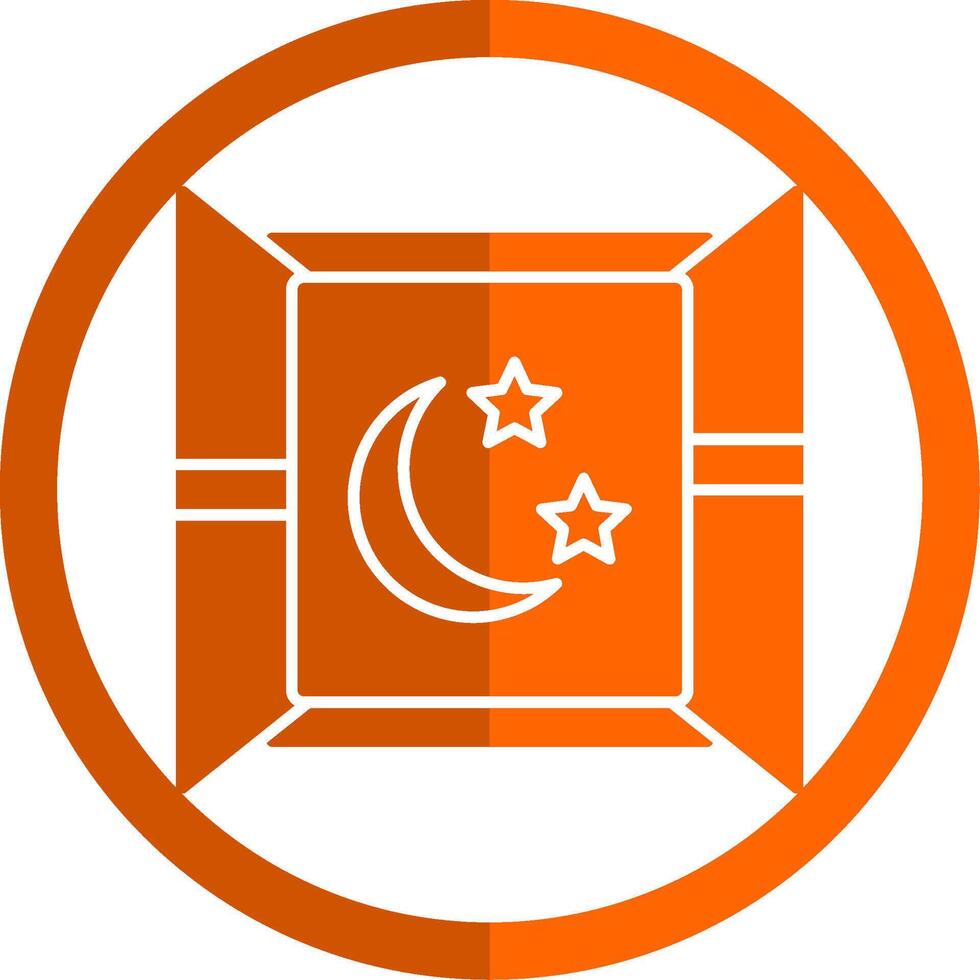 Fenster Glyphe Orange Kreis Symbol vektor