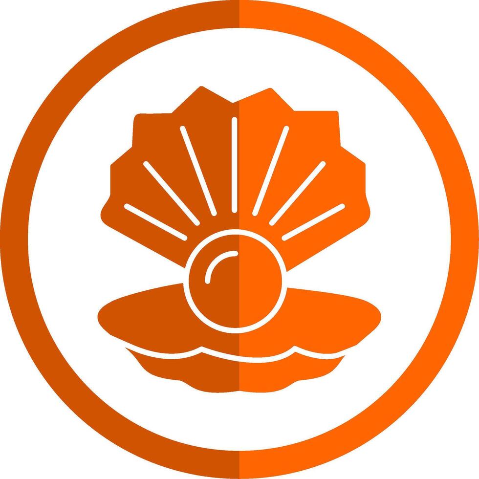 Schale Glyphe Orange Kreis Symbol vektor