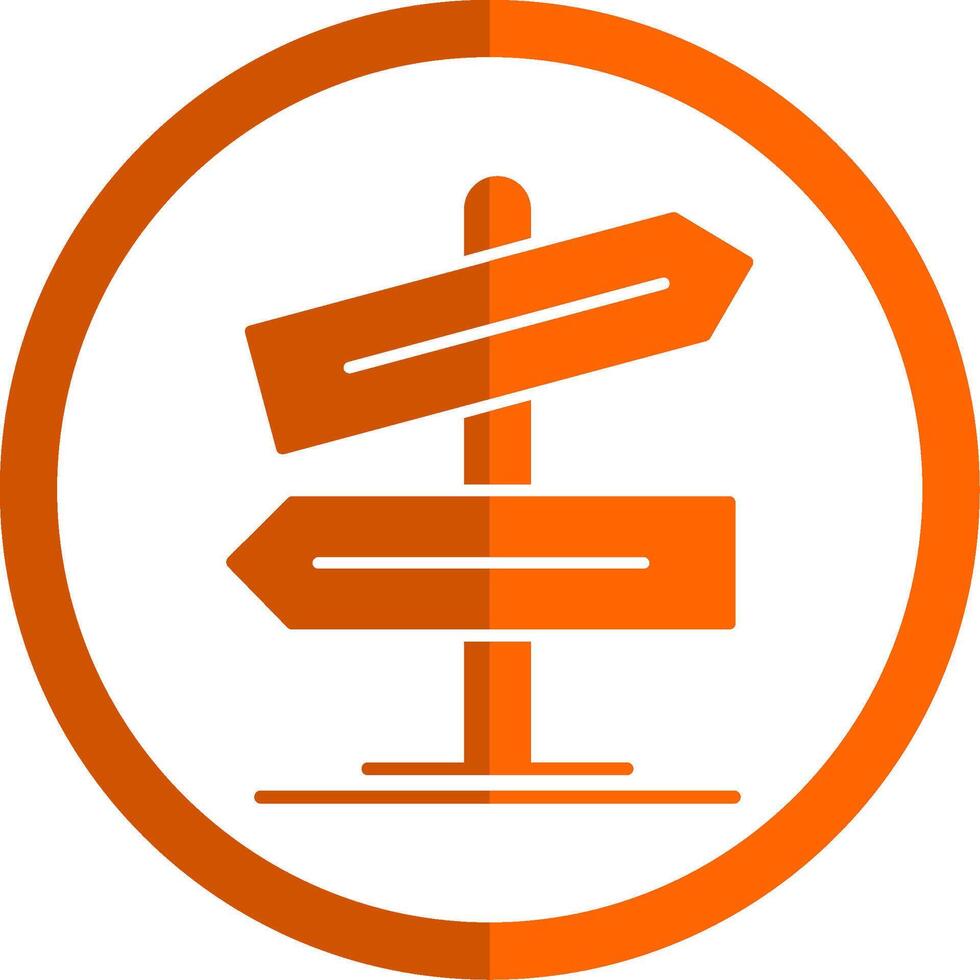 tecken glyf orange cirkel ikon vektor