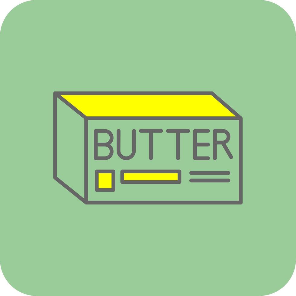 Butter gefüllt Gelb Symbol vektor