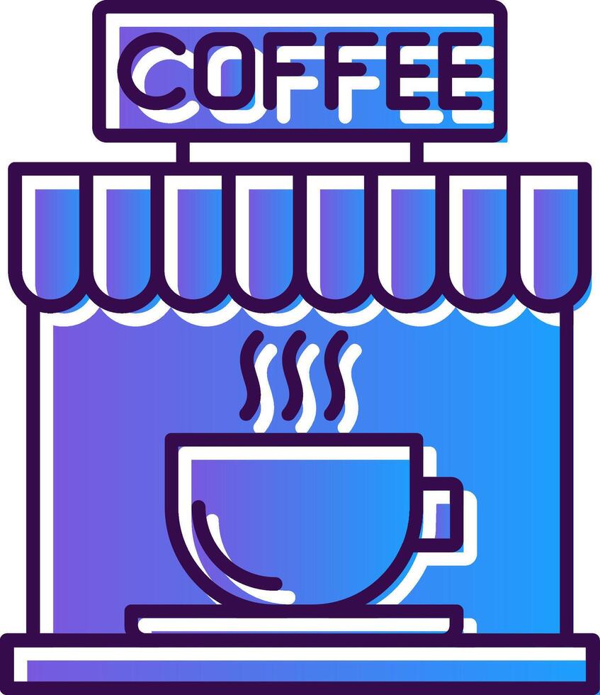 Kaffee Gradient gefüllt Symbol vektor