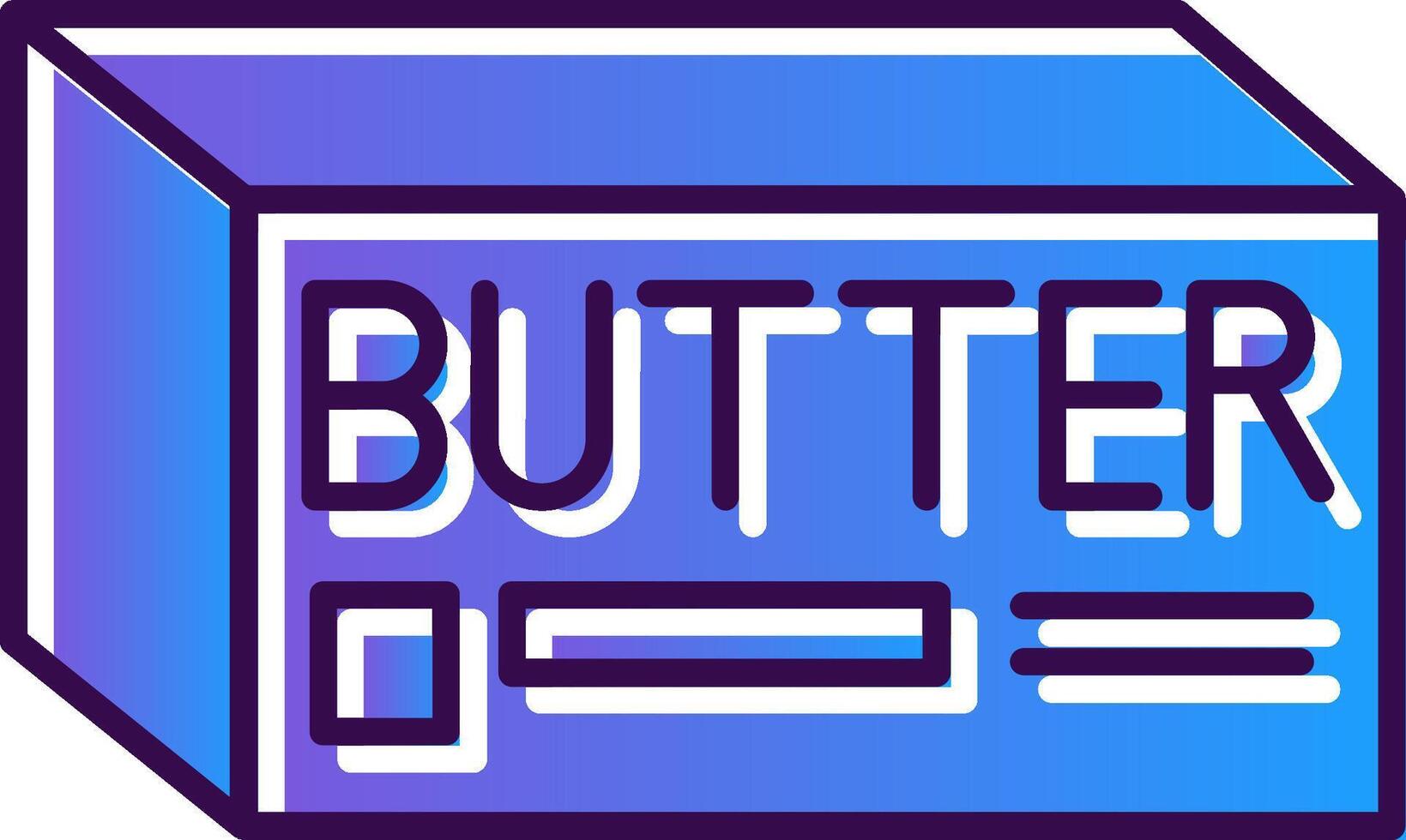 Butter Gradient gefüllt Symbol vektor