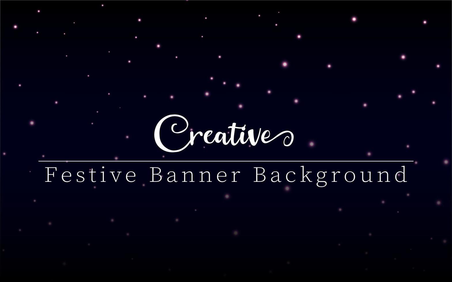 Kreative leuchtende Punktelemente auf dunklem Hintergrund, kreatives Festivalbanner für die Festtagsförderung und Werbung. vektor