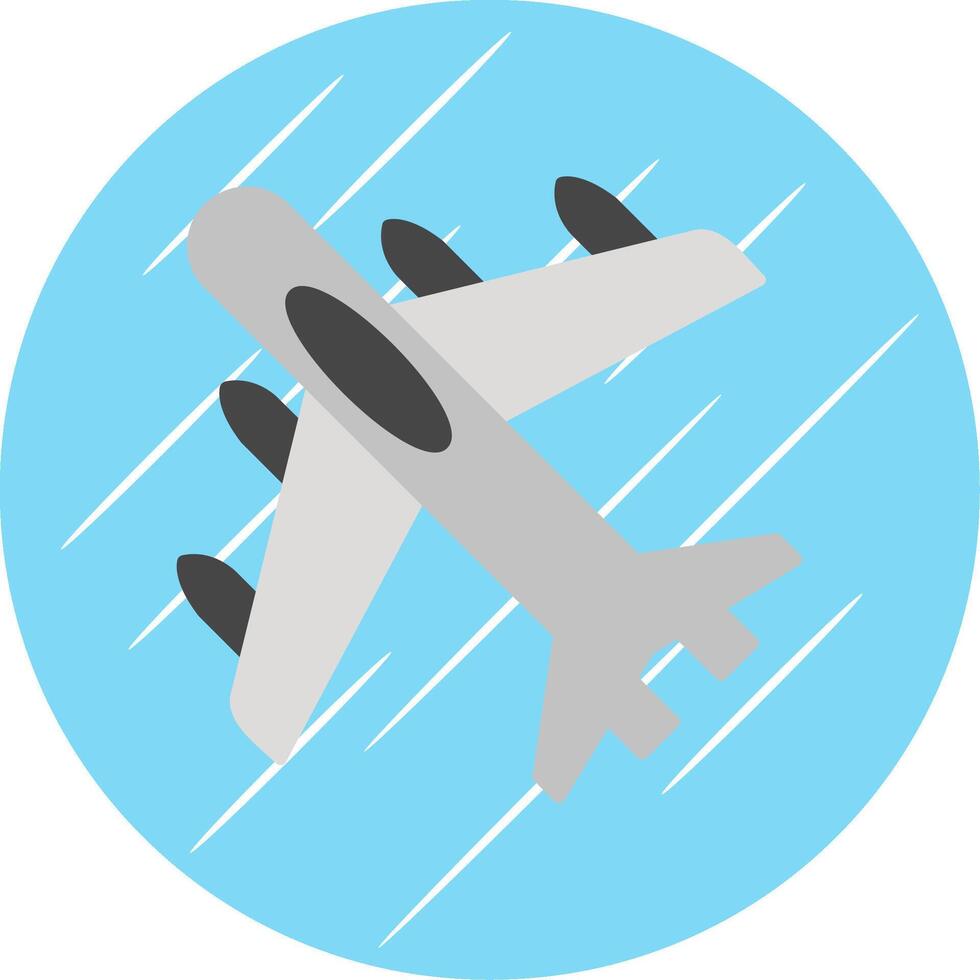 Jet Flugzeug eben Blau Kreis Symbol vektor