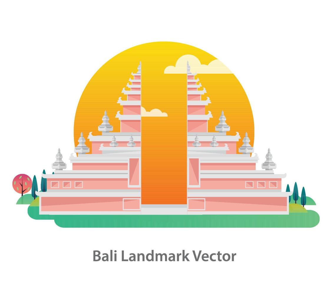 Bali traditionelles Tor, Bali Wahrzeichen Vektor