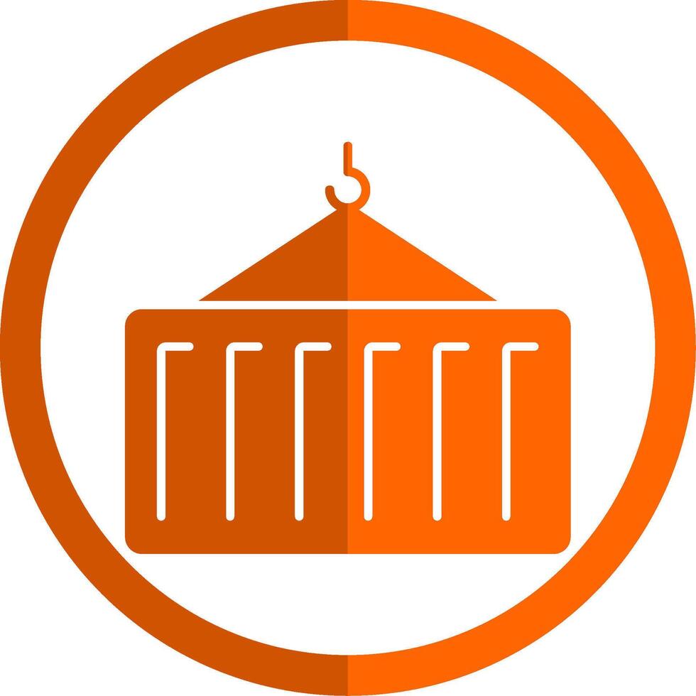 Container Glyphe Orange Kreis Symbol vektor