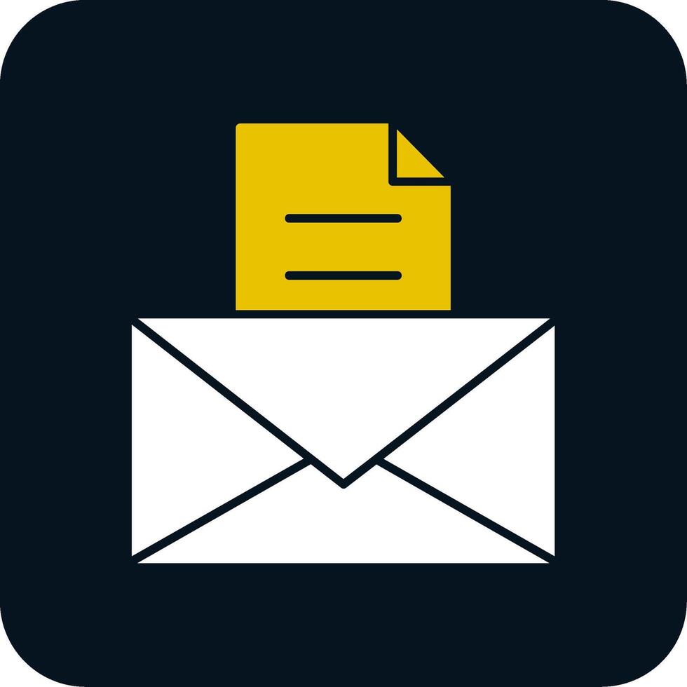 E-Mail-Glyphe zweifarbiges Symbol vektor