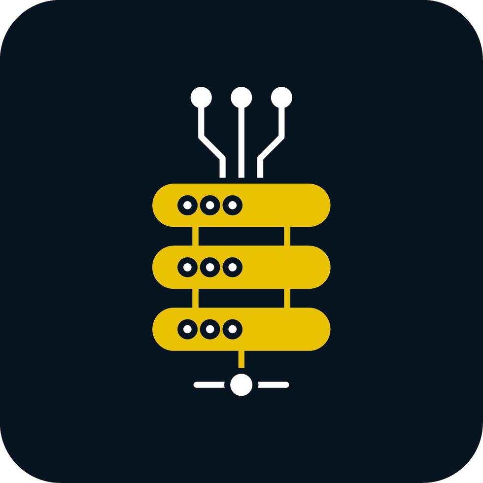 Datennetzwerk-Glyphe zweifarbiges Symbol vektor