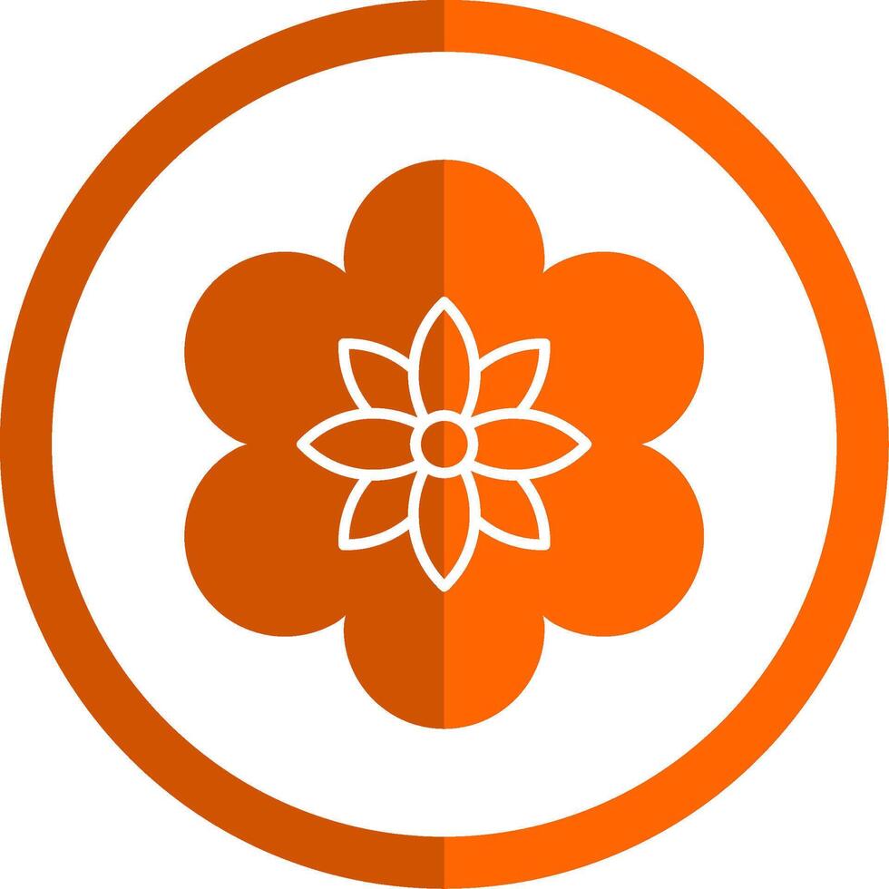 Blume Glyphe Orange Kreis Symbol vektor