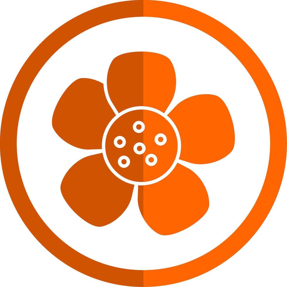 Kapuzinerkresse Glyphe Orange Kreis Symbol vektor