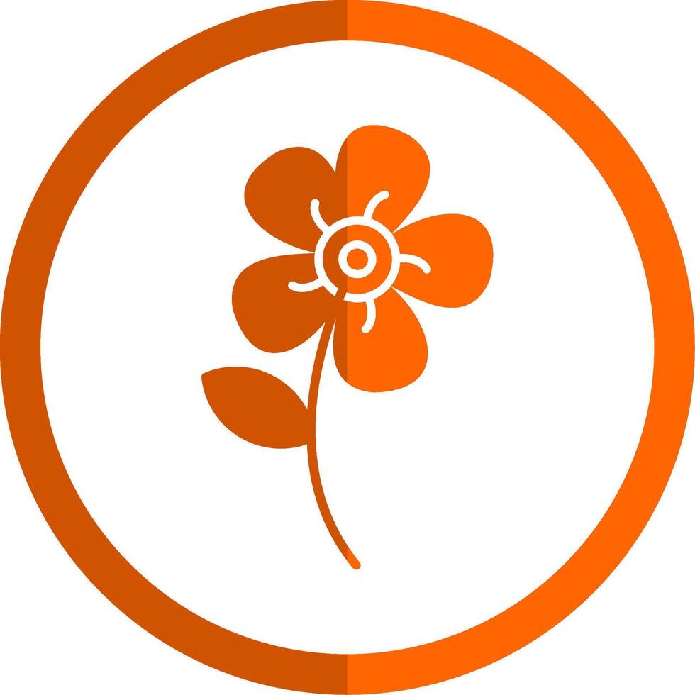 melastom Glyphe Orange Kreis Symbol vektor