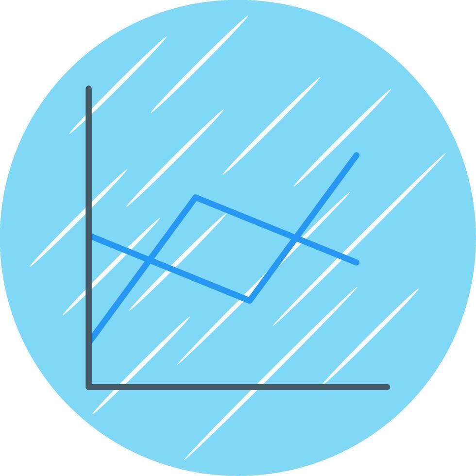 Linie Diagramm eben Blau Kreis Symbol vektor