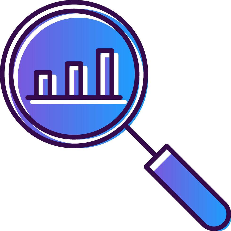 Analyse Gradient gefüllt Symbol vektor