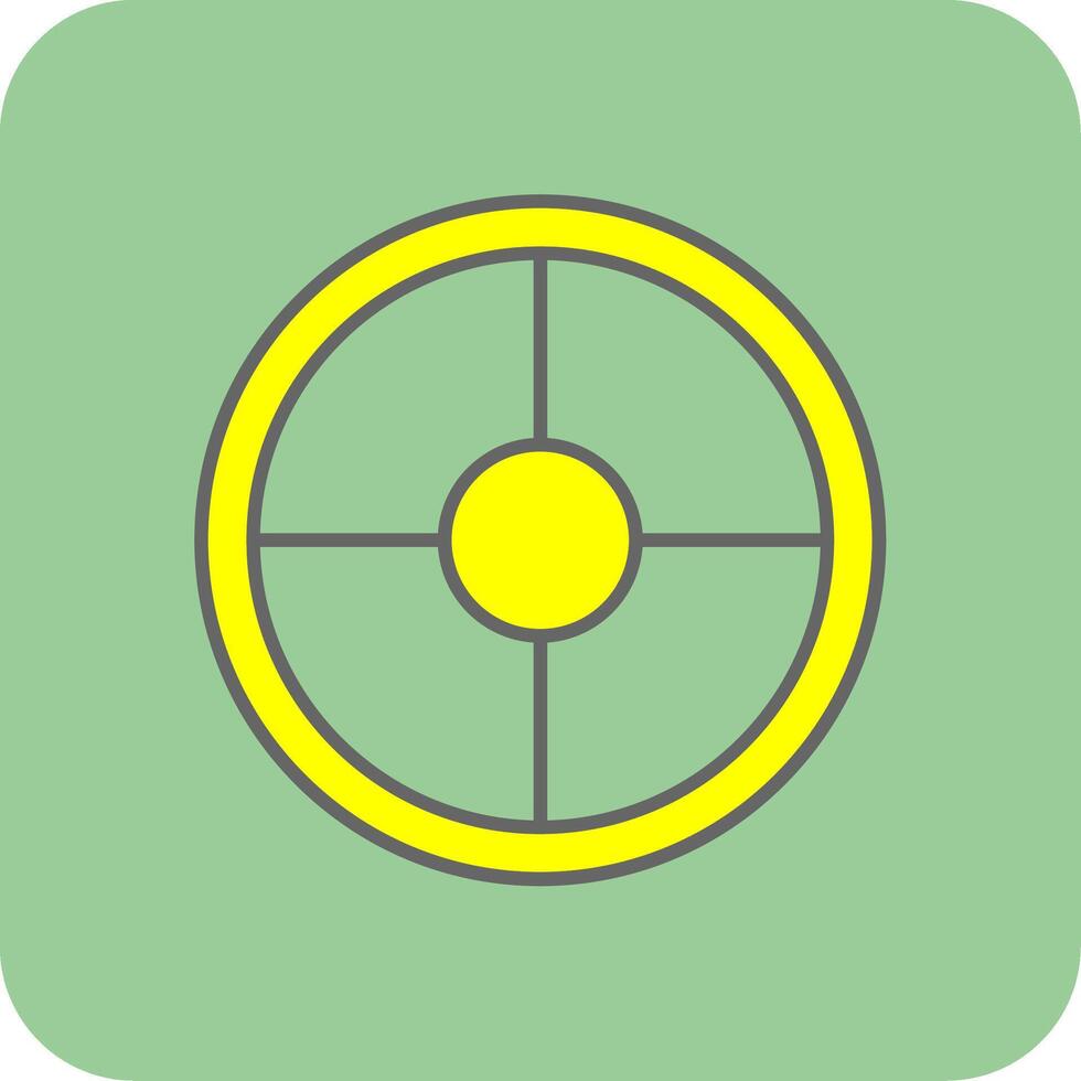 Gewicht Platten gefüllt Gelb Symbol vektor
