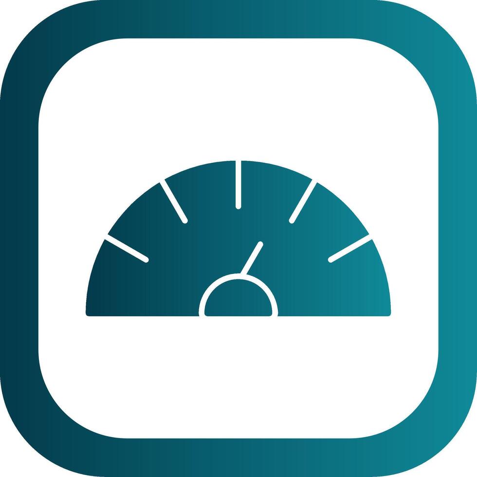 Tachometer Glyphe Gradient runden Ecke Symbol vektor