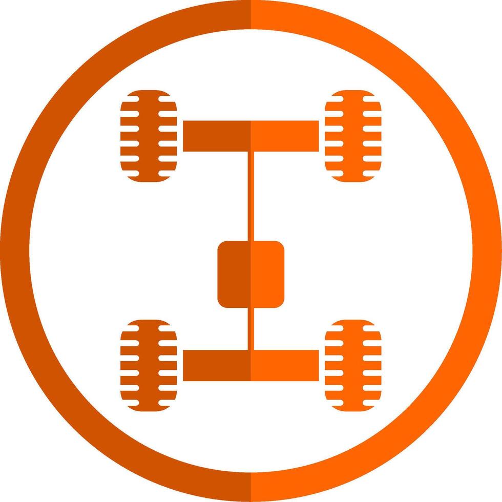 Achsbaum Glyphe Orange Kreis Symbol vektor