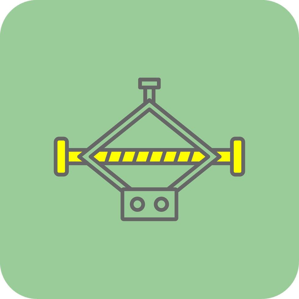 Auto Jack gefüllt Gelb Symbol vektor