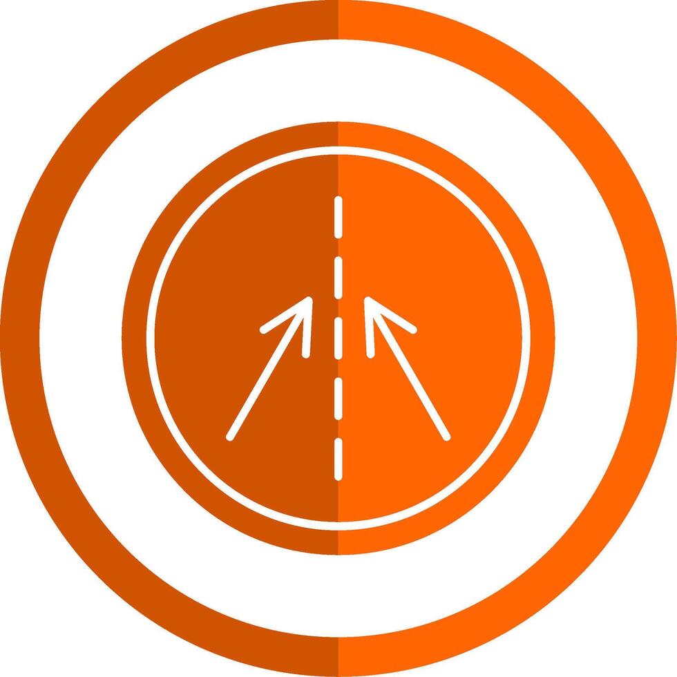 behalten im Linie Glyphe Orange Kreis Symbol vektor