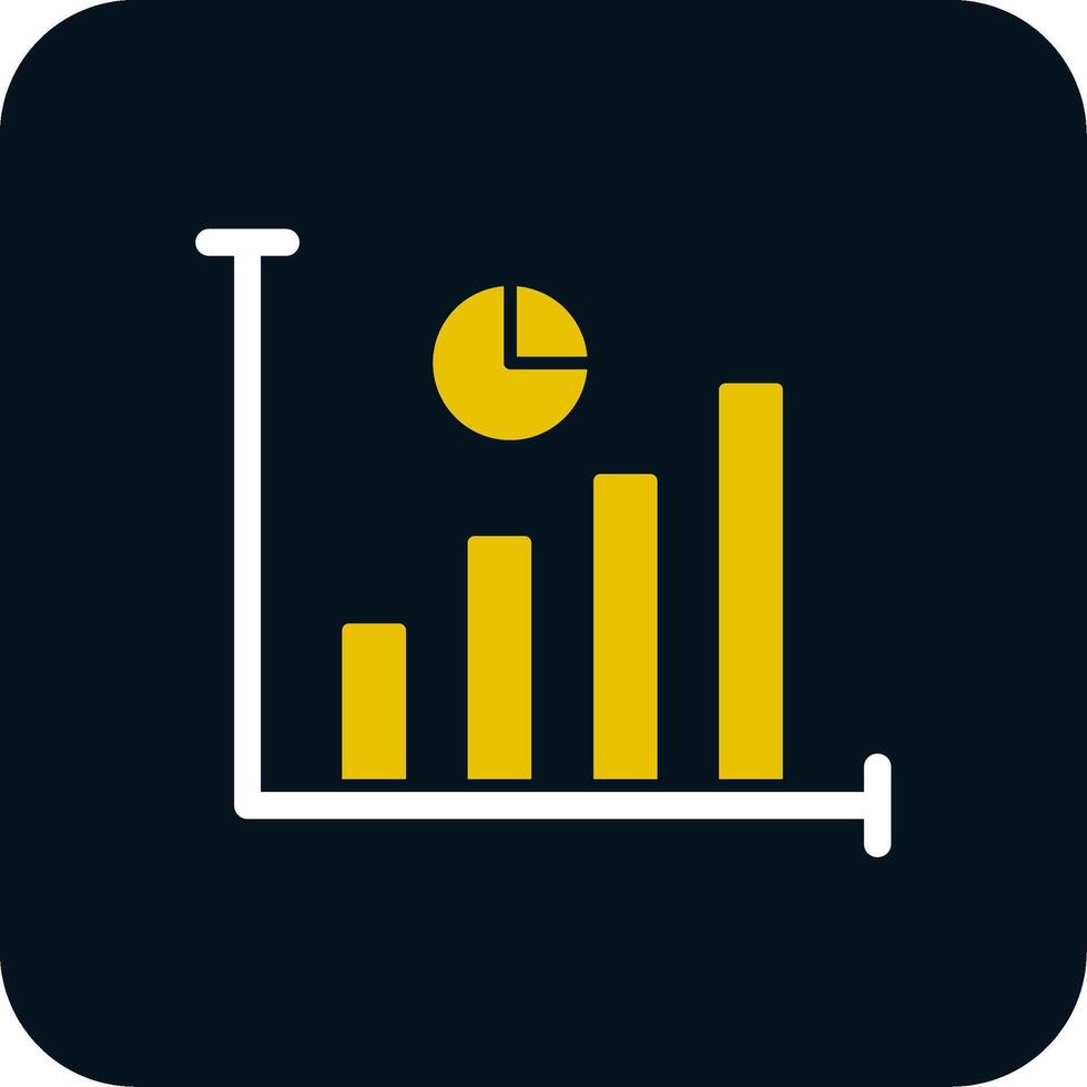 Statistik-Glyphe zweifarbiges Symbol vektor