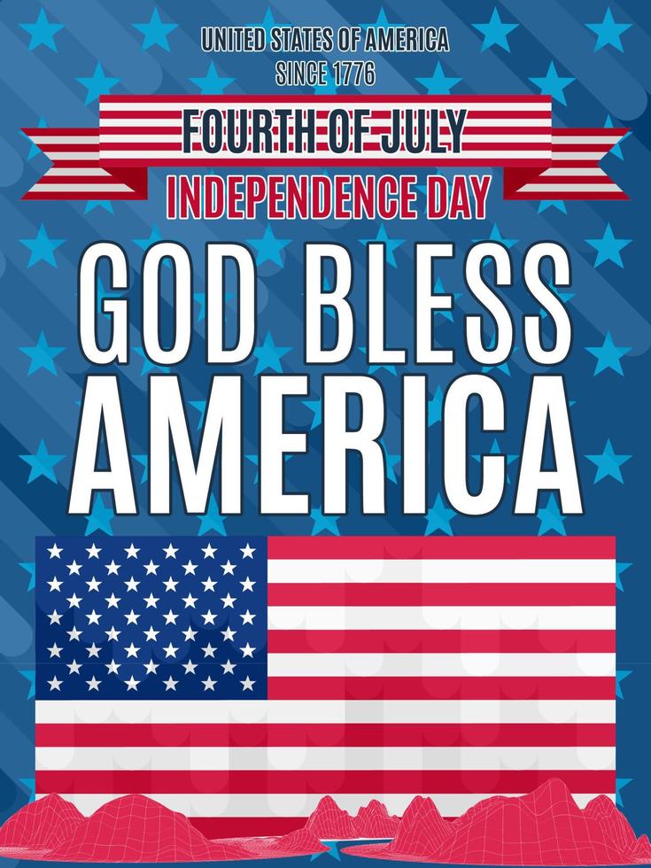 affisch gud skydda amerika. vektor bild