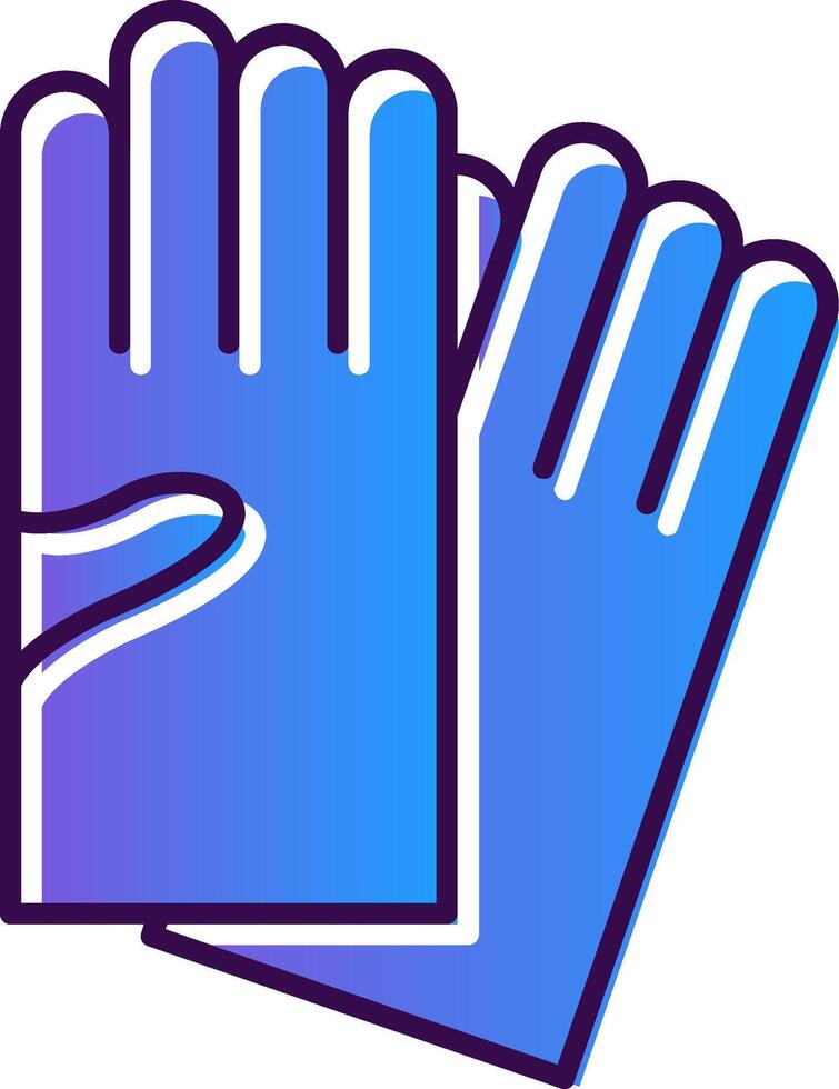 hand handskar lutning fylld ikon vektor