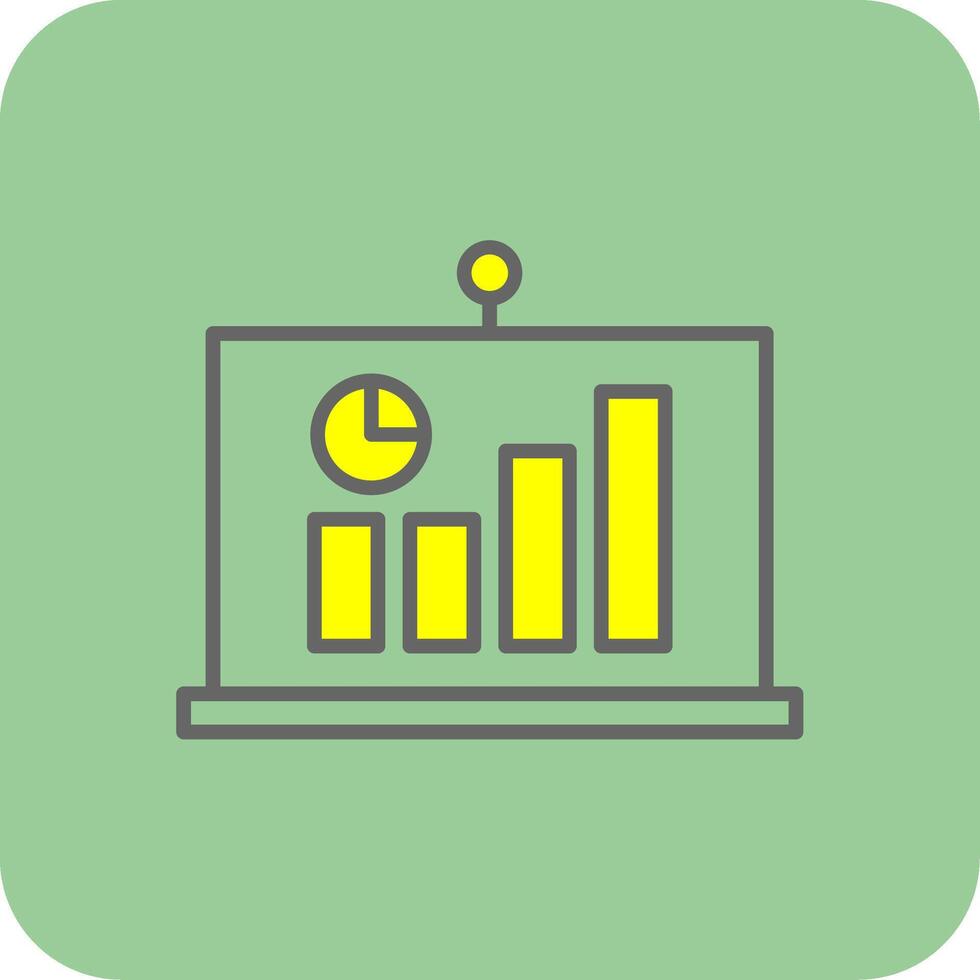 Statistiken gefüllt Gelb Symbol vektor