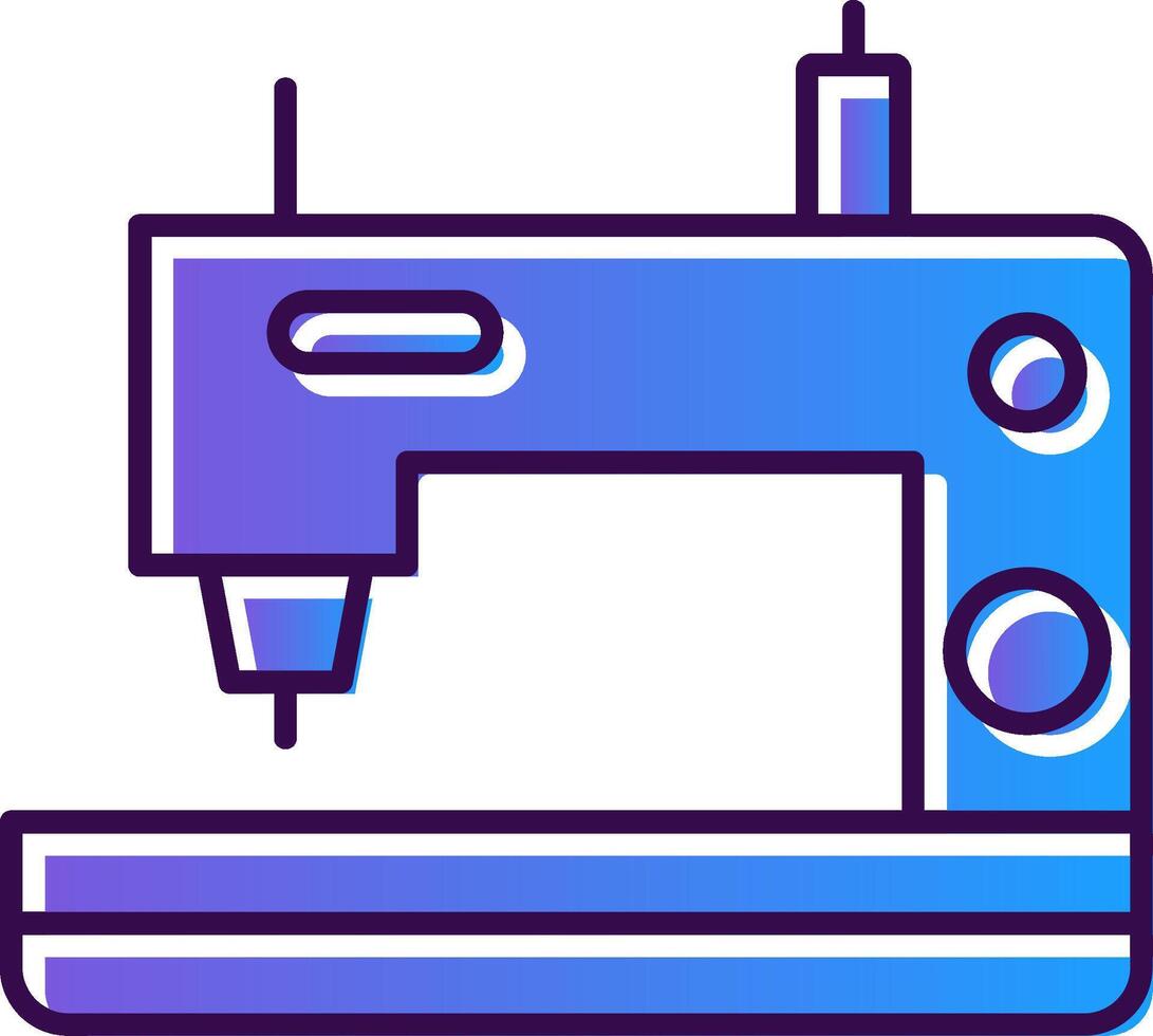 Nähen Maschine Gradient gefüllt Symbol vektor