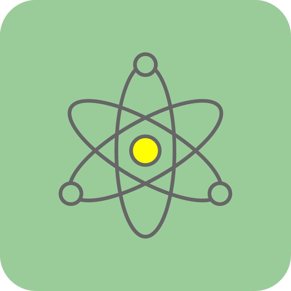 Atom gefüllt Gelb Symbol vektor