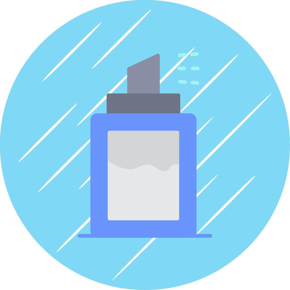 deodorant platt blå cirkel ikon vektor